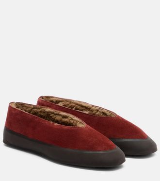 Le Monde Beryl Le Monde Béryl Apres Ski shearling-lined suede flats
