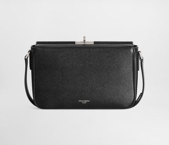 Dolce & Gabbana Marlene Alpine Calfskin Crossbody Bag - Man Crossbody Bags Black Onesize