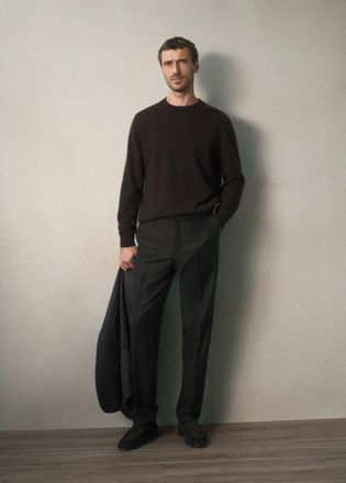 Mango Pullover 100% cashmere maglia sottile cioccolato - Uomo - XXL - MANGO MAN