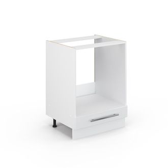 Vicco Armario Para Horno Empotrado Fame-line, Blanco Alto Brillo, 60 Cm Sin Encimera Vicco