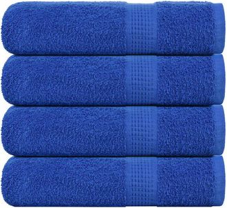 vidaXL Toallas De Ba&ntilde;o 4 Uds Azul 100x150 Cm 360 G/m&sup2; 100% Algod&oacute;n Vidaxl
