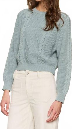 Sanctuary Nomad Cable Popover Sweater In Sky Gray