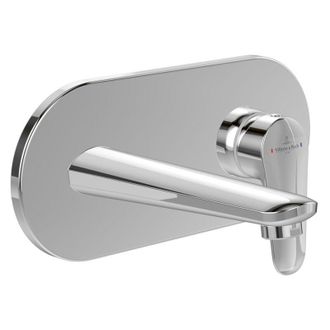 Villeroy & Boch O.Novo Miscelatore monocomando per lavabo, montaggio a parete, con scarico a scomparsa, cromo (TVW10511211061)