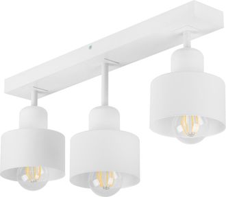 OEM L&aacute;mpara De Techo Blanca De Madera Y Metal De Estilo Escandinavo, 3xe27, Iluminaci&oacute;n Led Moderna Para Sal&oacute;n, Cocina, Dormitorio, Habitaci&oacute;n Infantil, L