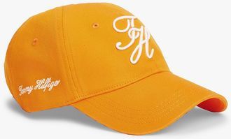 Tommy Hilfiger Mens Embroidered Script Monogram Baseball Cap - Orange