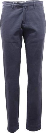 BRIGLIA 1949 Slim Blauw Katoenen Broek - Heren - Slim Fit Broeken - Blauw - W32 - Katoen - Broeken
