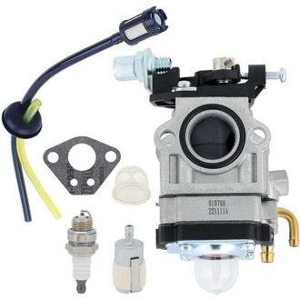 OEM Carburador Para Cortac&eacute;spedes De 52 Cc, 49 Cc Y 43 Cc - Kit De Carburador Con Junta, Manguera, Buj&iacute;a Y Filtro De Combustible, Apto Para Varios Modelos