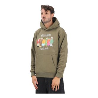 Market Divertida Sudadera con Capucha Estampada - Sweatshirts & Hoodies - Hombre - Verde - M