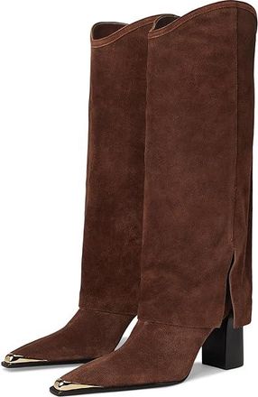Schutz Raffaela Up Cloak Womens Boots Root Brown : 9.5 M, Suede