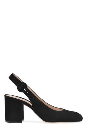 Gianvito Rossi Joelle Sling Pump in Black Suede at Nordstrom, Size 37.5