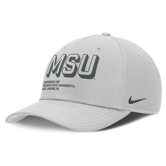 Nike Michigan State On-Field Primetime Rise Nike Mens College Adjustable Hat in Grey | NC960BBMST-9G9