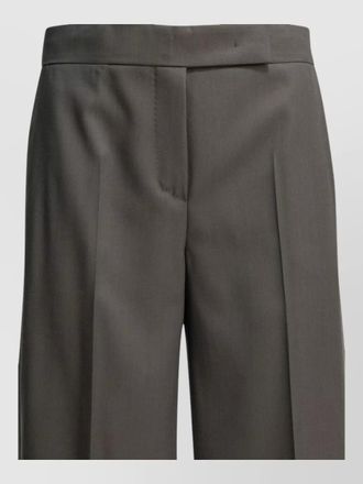 Max Mara wool tailored trousers pleated front wide leg