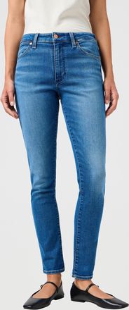 Wrangler Skinny-fit-Jeans WRANGLER SIENNA, Damen, Gr. 28, L&auml;nge 34, rebel blau, Denim/Jeans, Obermaterial: 92% Baumwolle, 6% Polyester, 2% Elasthan, skinny fit