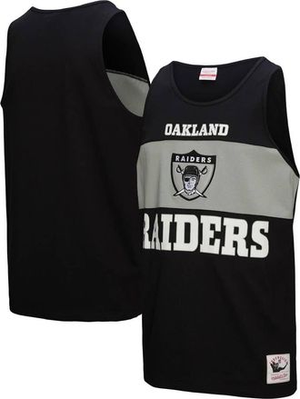 Mitchell & Ness Mens Mitchell & Ness Black Oakland Raiders Retro Colorblock Tank Top at Nordstrom, Size Medium