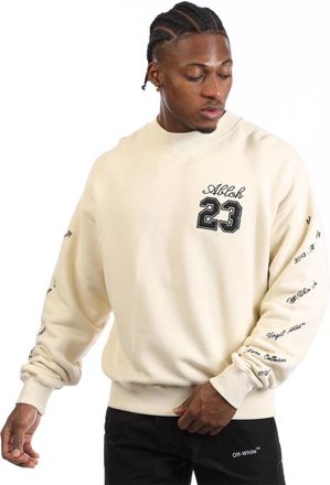 Off-white Mens Off White Logo Skate Crewneck Sweatshirt in Black - Size X-Small