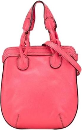 Loewe Pre-owned Satchel - Dames - Vintage Handtas - Roze - ONE Size - Leer - Vintage