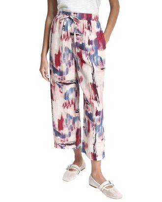 DKNY Dkny Printed Pull On Linen Pant