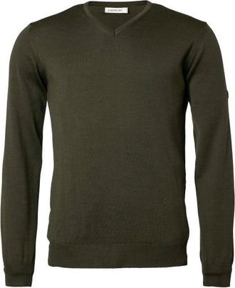 Chevalier Aston V-Neck Merino Pullover Merinopullover f&uuml;r Herren | oliv