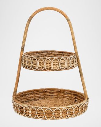 Juliska Provence Rattan Two Tiered Server