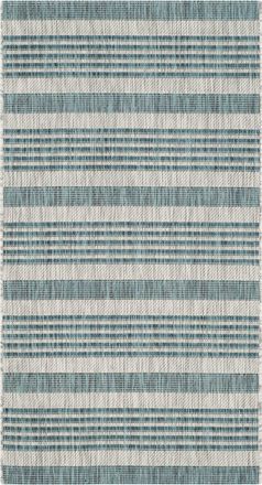 Safavieh Alfombra contempor&aacute;neo de polipropileno gris/azul, 122 x 170 cm