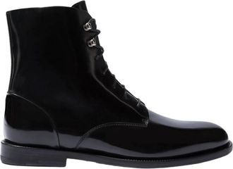 Scarosso Evaera Veterlaarzen - Dames - Veterlaarzen - Zwart - 39 EU - Leer - Schoenen