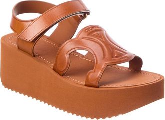 Celine Celine Sunny Leather Platform Sandal