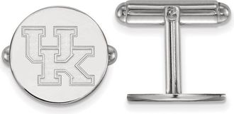 Diamond2Deal Sterling Silver Rhodium-plated Kentucky U-K Cuff Links