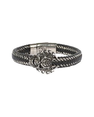 Jean Claude Stainless Steel & Leather Bracelet