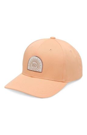 tentree Sunrise Logo Elevation Hat in Orange Sherbet/white Oak at Nordstrom