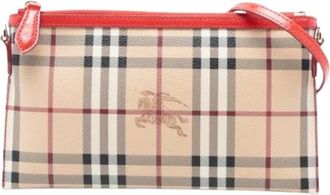 Burberry Pre-owned Clutches, female, Multicolor, Size: ONE SIZE Pre-owned Haymarket Check Crossbody