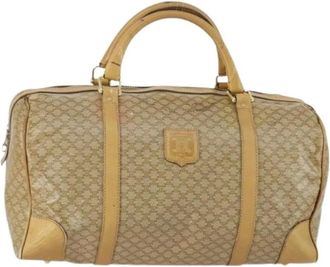 Celine Pre-owned Weekend Bags, female, Beige, Size: ONE SIZE Pre-owned Canvas Weekend Bag