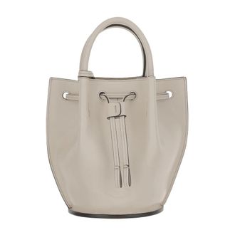Tod's Leren Bucket Bag met Trekkoordsluiting - Dames - Schoudertassen - Wit - ONE Size - Leer - Tassen