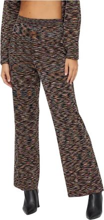 M Missoni Brede broek - Dames - Wijde Broeken - Zwart - XS - Wol - Broeken