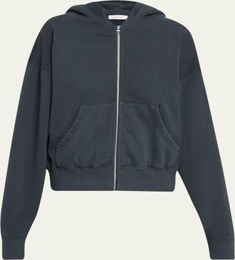 Slvrlake Denim Cotton Fleece Zip Hoodie