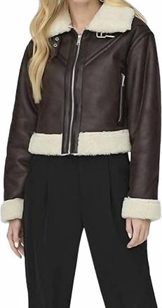 Olivaceous Topsfield Fur Contrast Jacket In Mole