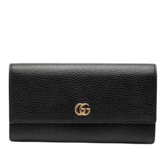 Gucci Pre-owned Wallets, female, Black, Size: ONE SIZE Pre-owned Long Wallet