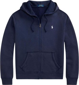 Ralph Lauren Hoodies & sweatvesten, Heren, Blauw, L, Katoen, French Terry Hoodie met Volledige Rits