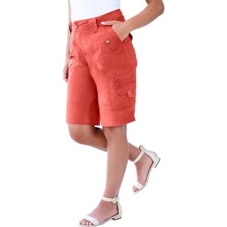 Roaman's Plus Size Cargo Shorts in Sunset Coral at Nordstrom, Size 30