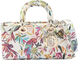 Dior 2010-2025 Medium Cannage Printed Lady D-Joy handbag - White