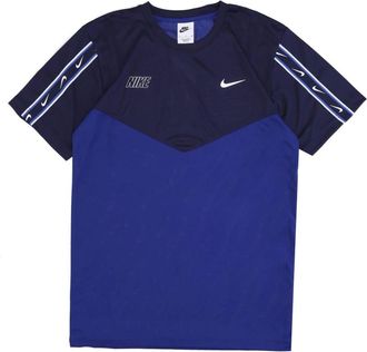 Nike Sportswear, male, Blue, Size: XL Sportswear Repeat Tee Deep Blue/Black/White