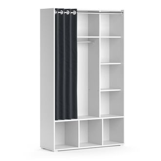 Vicco Armario De Ropa Para Ni&ntilde;os Luigi, Blanco, 105.8 X 178.1 Cm Con Barra De Colgar, Vicco