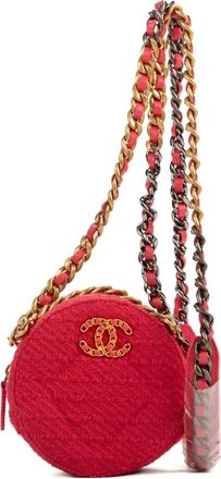 Chanel Borsa a spalla in tweed - Rosa