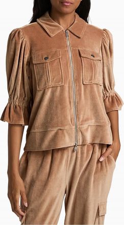 Cinq &agrave; Sept Holly Velour Jacket In Mocha