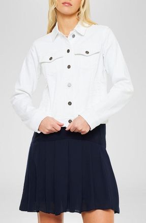 Kancan Yumi Denim Jacket in White at Nordstrom, Size X-Large