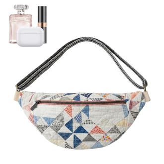 Generic Sling Purse,Handmade Quilted Storage Pouch - Fabric Bag with Adjustable Strap | for Outdoor Travel Hiking Cycling Riding Fishing Sports Picnic Home Ho