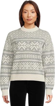 Smartwool Edgewood Heritage Crew Sweater Womens Sweatshirt Light Gray : LG, Nylon/Polyester/Wool