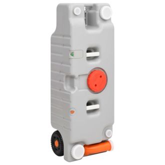 vidaXL Dep&oacute;sito De Agua Con Ruedas Para Camping Gris 75 L Vidaxl