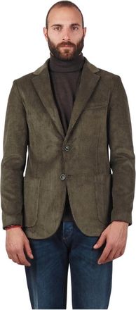 AT.P. CO Groene Fluwelen Winterjas voor Mannen - Heren - Blazers - Groen - S - Katoen - Jassen
