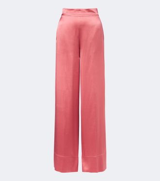 Joseph Dijon silk satin wide-leg pants