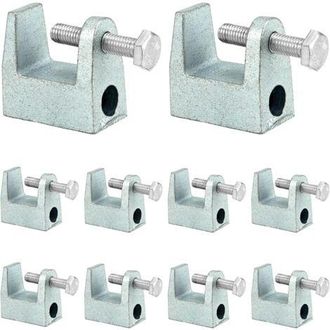 OEM Paquete De 12 Abrazaderas Para Vigas, Fabricadas En Acero Cincado, Para La Construcci&oacute;n De Puentes Y Edificios, M8 (8 Mm)